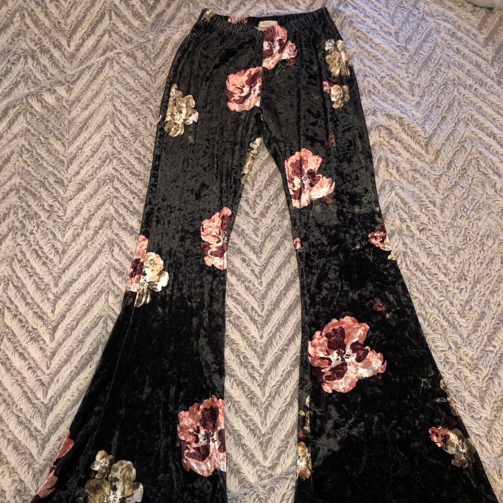 crushed velvet pants